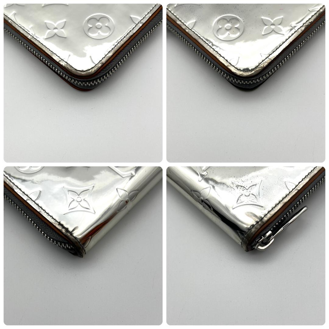 ルイヴィトン モノグラム ミロワール ヴェルティカル シルバー 長財布 A666