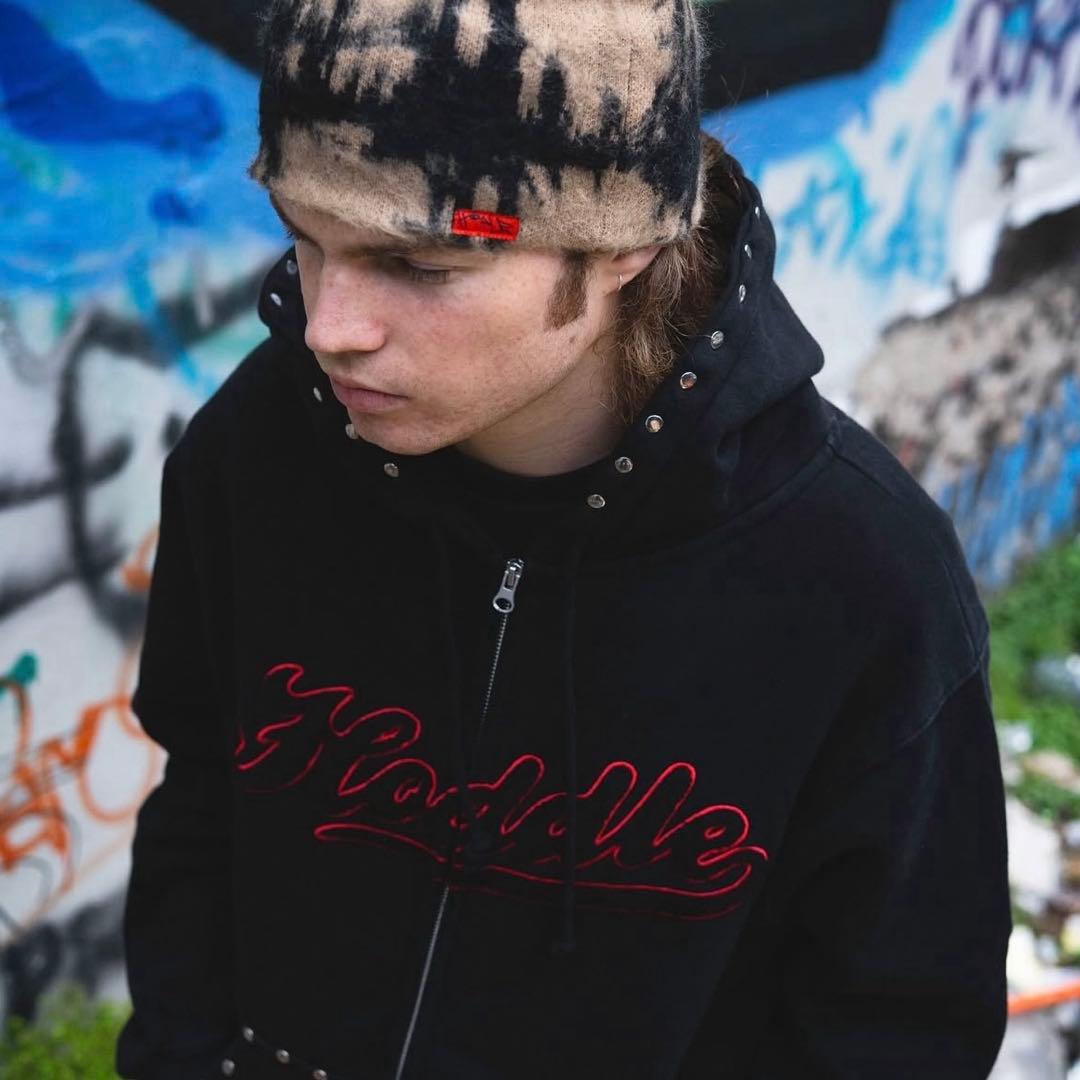 hoddleジップパーカー　punkandyo fuckthisindustry