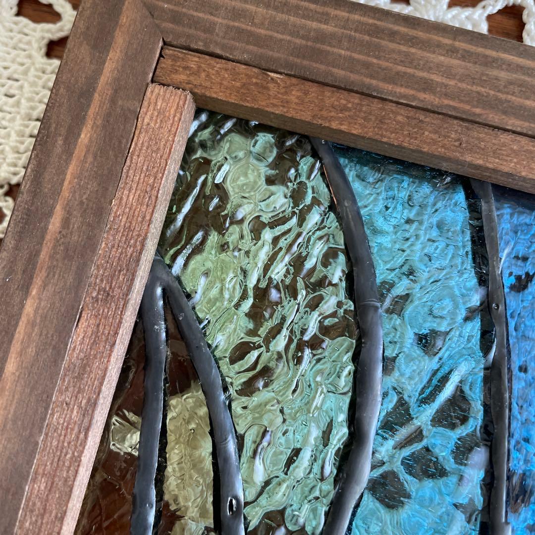 ステンドグラス　パネル　モザイクアート　深海