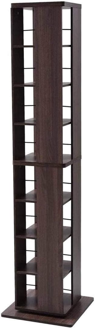 山善(YAMAZEN) 回転本棚 8段 ウォルナット DSRR-8(WL)