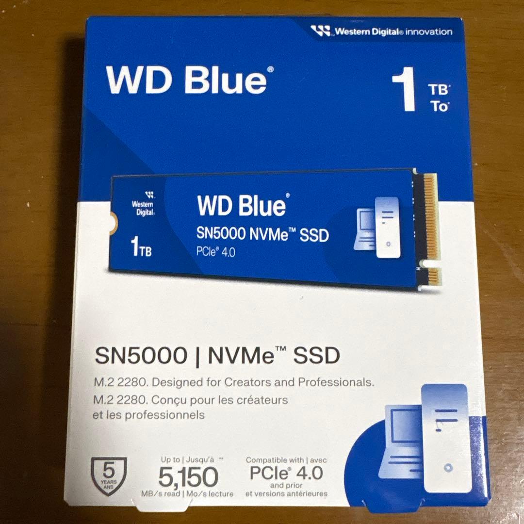 内蔵型SSD WD Blue SN5000 NVMe SSD 1TB