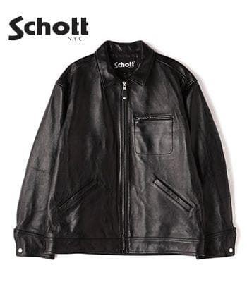 schott ショット　レザートラッカージャケット　ライダース　ラムスキン　M