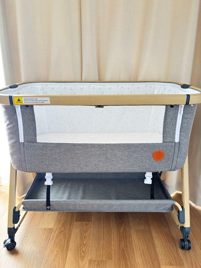 【美品】HZDMJ ベビーベッド 添い寝 折り畳み式 キャスター