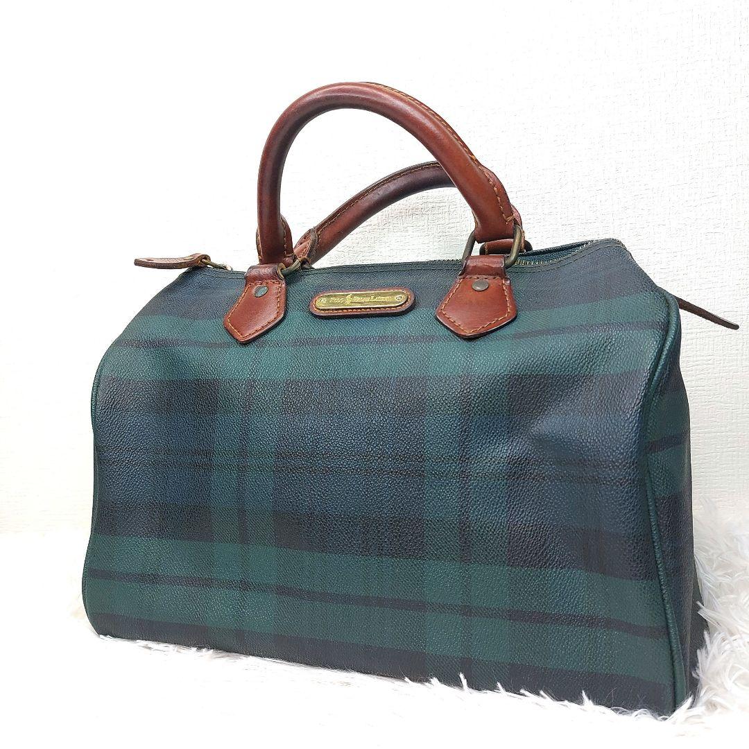 ポロラルフローレン　ミニストンバッグ　チェック　PVC ヴィンテージ